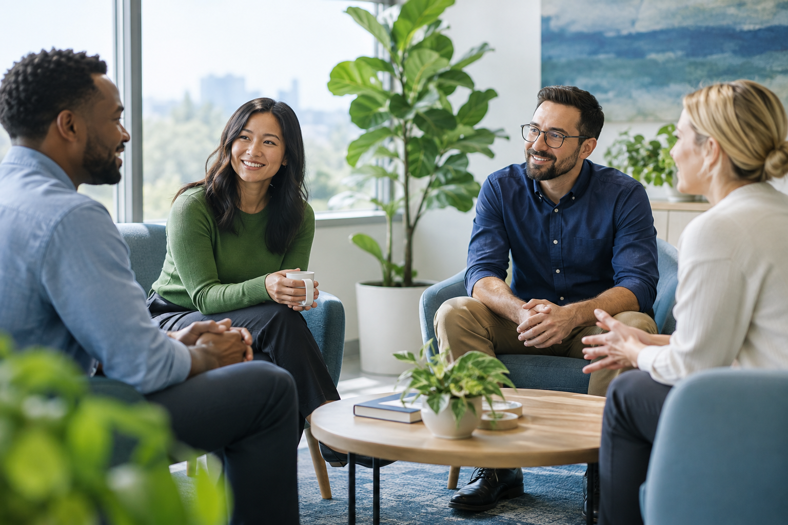 Supportive organizational wellness conversation